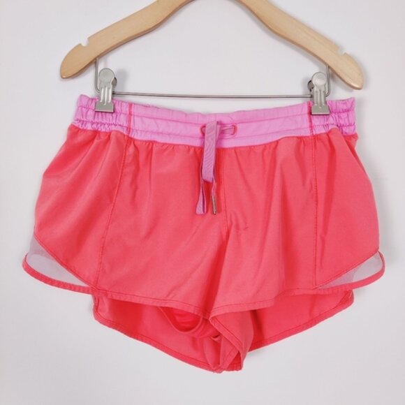 lululemon athletica Pants - Lululemon Hotty Hot Shorts Pink Size 10 Athletic Activewear Mesh